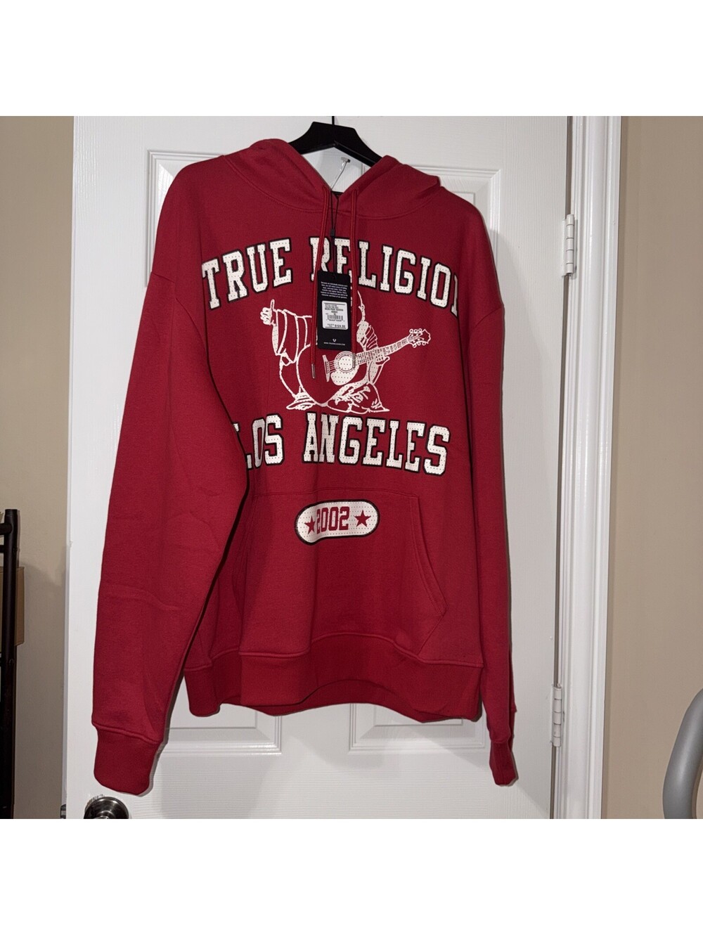 True Religion Mens Graphic Pullover Hoodie Size XL TRV Red NWT